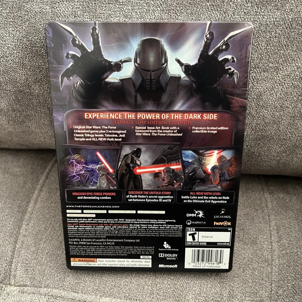 Xbox 360 Star Wars: The Force Unleashed [Ultimate Sith Edition] W Card Steelbook